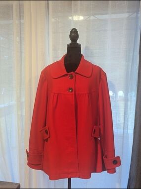 Style & Co. Red Pea Swing Coat. Wool  Blend. Size 20W.